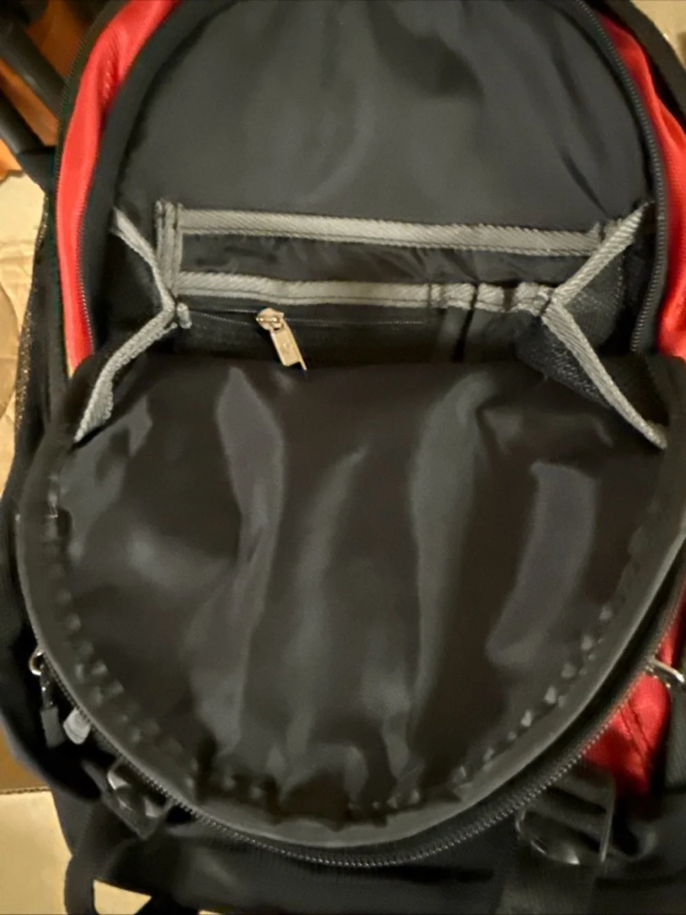 Samsonite Unisex Charcoal Grey, Cream & Red Laptop Backpack Travel Work School
